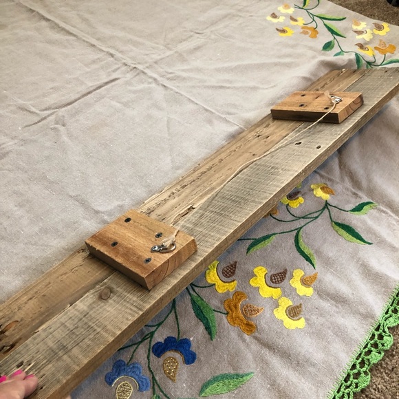 Reclaimed Wood Coffee Sign W Mug Hooks - Picture 5 of 5